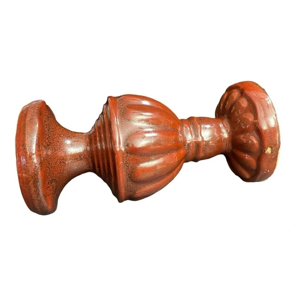 Vintage Terracotta Pedestal Pillar Candle Holder Rustic Neoclassical 8.75 Inch